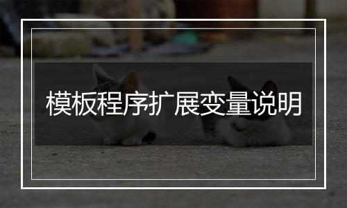 模板程序扩展变量说明