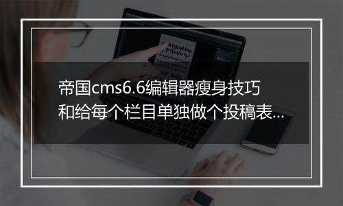 帝国cms6.6编辑器瘦身技巧和给每个栏目单独做个投稿表单的方法