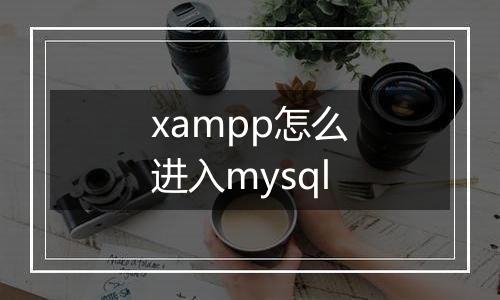 xampp怎么进入mysql