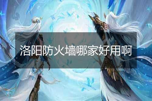 洛阳防火墙哪家好用啊