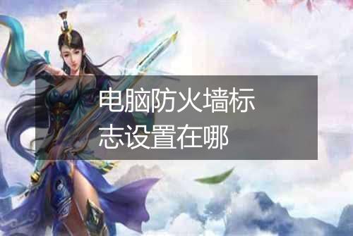 电脑防火墙标志设置在哪