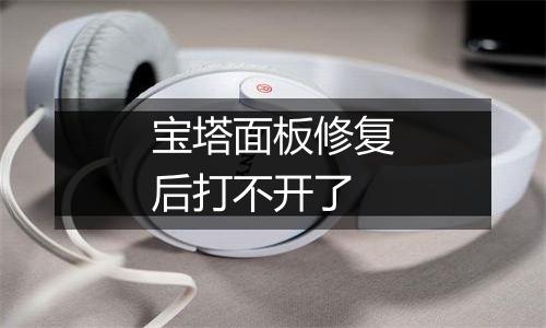 宝塔面板修复后打不开了