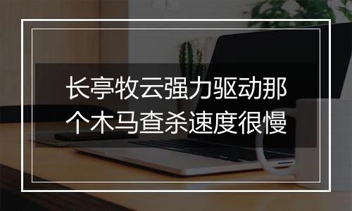 长亭牧云强力驱动那个木马查杀速度很慢