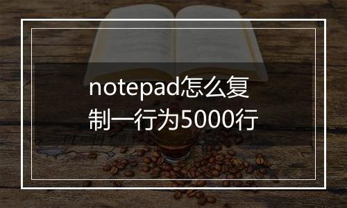 notepad怎么复制一行为5000行