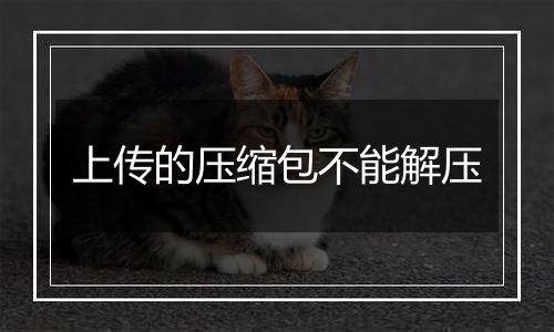 上传的压缩包不能解压
