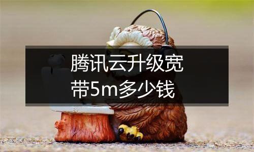 腾讯云升级宽带5m多少钱