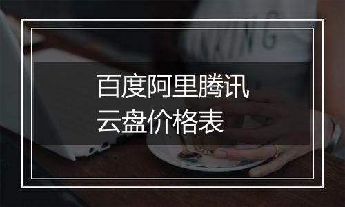 百度阿里腾讯云盘价格表