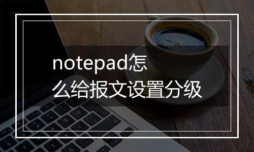 notepad怎么给报文设置分级