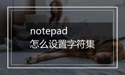 notepad怎么设置字符集