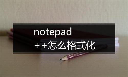notepad++怎么格式化