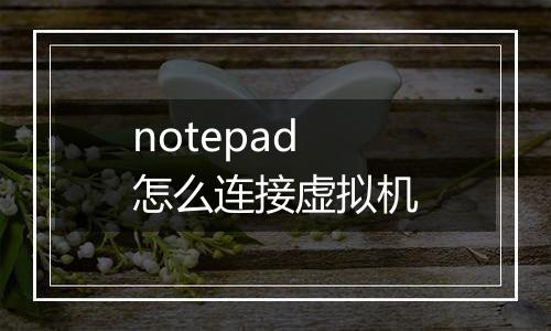 notepad怎么连接虚拟机