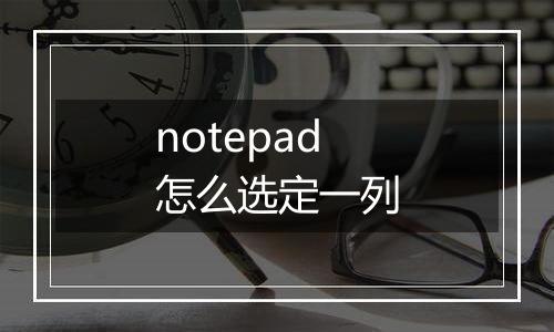 notepad怎么选定一列