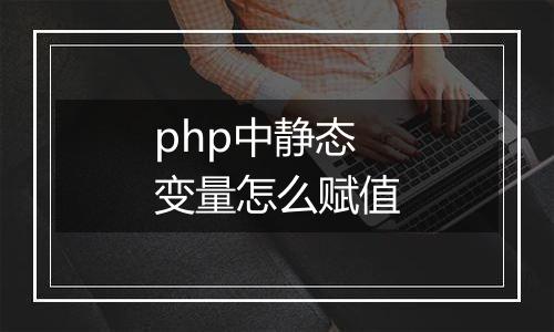 php中静态变量怎么赋值