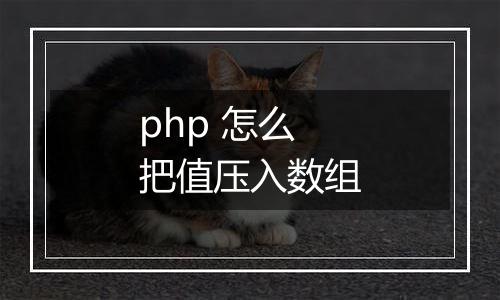 php 怎么把值压入数组