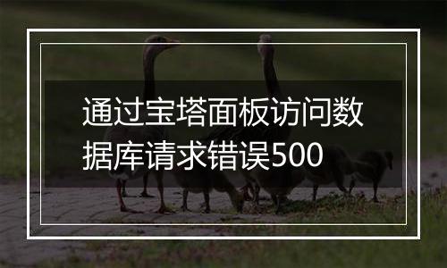 通过宝塔面板访问数据库请求错误500