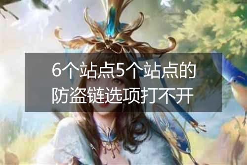 6个站点5个站点的防盗链选项打不开