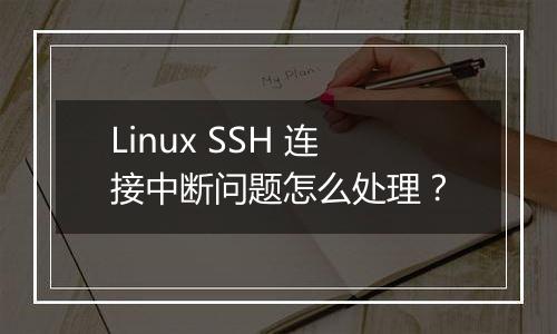 Linux SSH 连接中断问题怎么处理?
