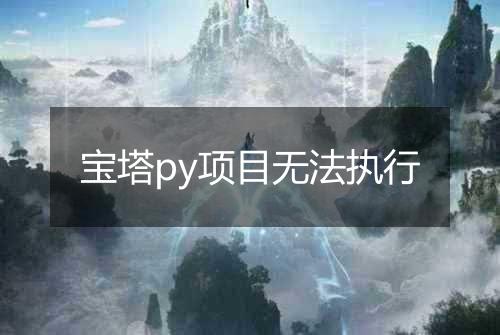 宝塔py项目无法执行
