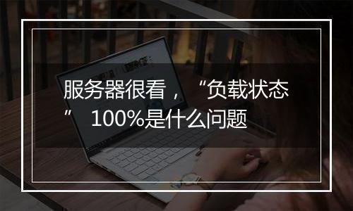 服务器很看,“负载状态” 100%是什么问题