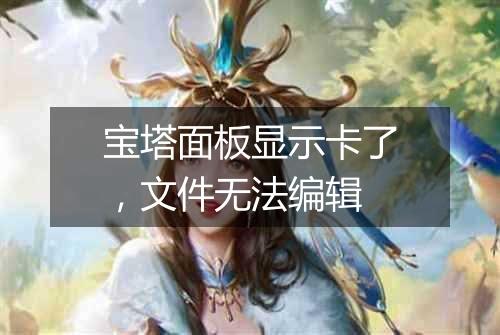 宝塔面板显示卡了,文件无法编辑