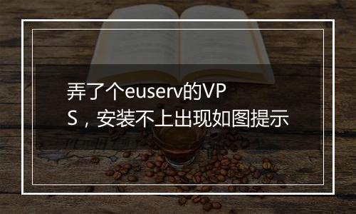弄了个euserv的VPS，安装不上出现如图提示