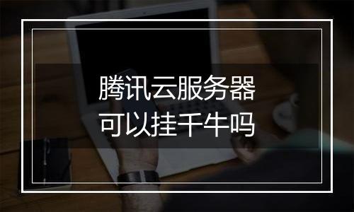 腾讯云服务器可以挂千牛吗