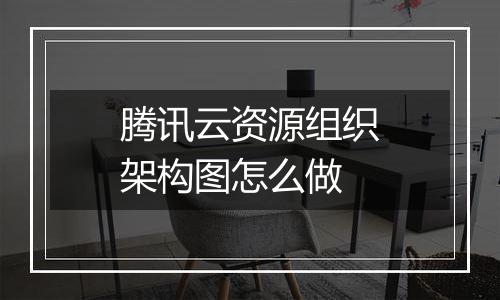 腾讯云资源组织架构图怎么做
