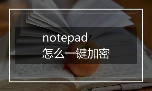 notepad怎么一键加密
