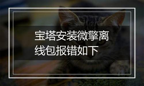 宝塔安装微擎离线包报错如下
