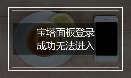 宝塔面板登录成功无法进入