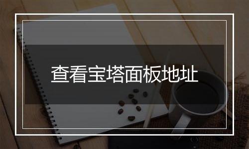 查看宝塔面板地址