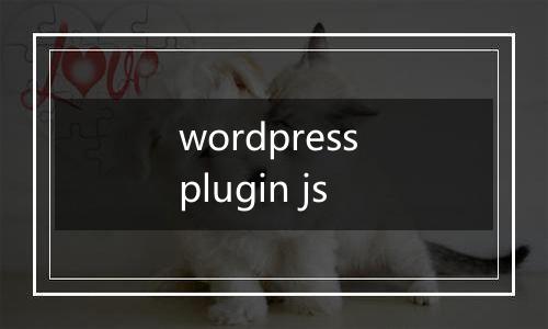 wordpress plugin js