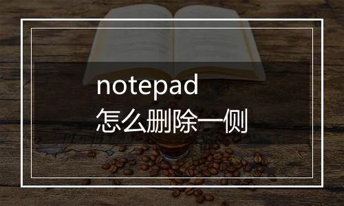 notepad怎么删除一侧