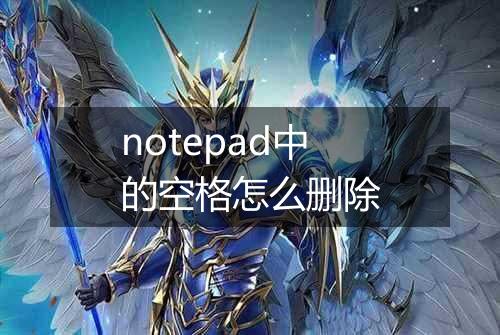 notepad中的空格怎么删除