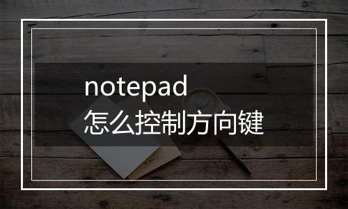 notepad怎么控制方向键