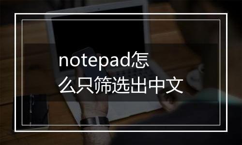 notepad怎么只筛选出中文
