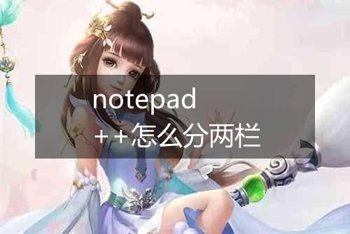 notepad++怎么分两栏