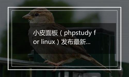 小皮面板（phpstudy for linux）发布最新版本 V1.0