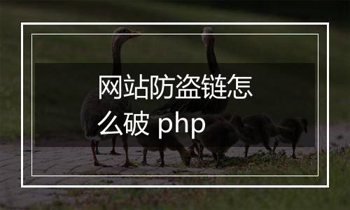网站防盗链怎么破 php