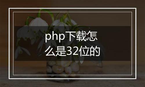 php下载怎么是32位的