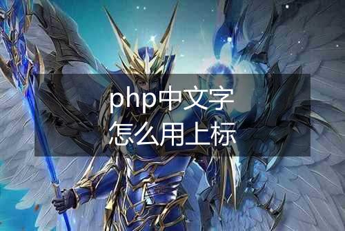 php中文字怎么用上标