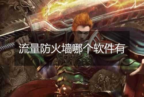 流量防火墙哪个软件有
