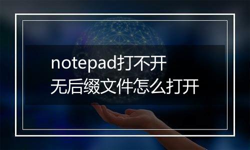 notepad打不开无后缀文件怎么打开