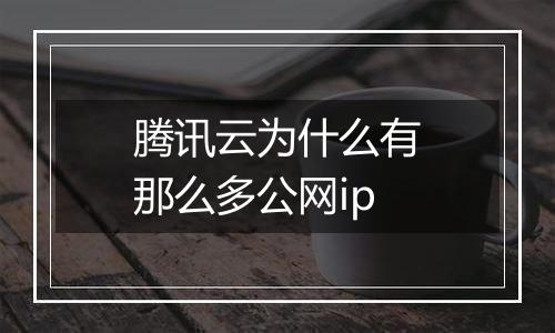 腾讯云为什么有那么多公网ip