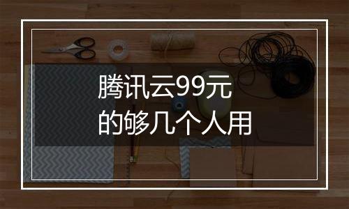 腾讯云99元的够几个人用