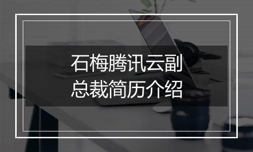 石梅腾讯云副总裁简历介绍