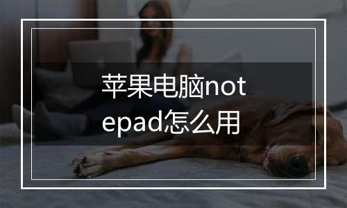 苹果电脑notepad怎么用