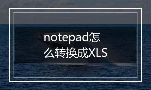notepad怎么转换成XLS