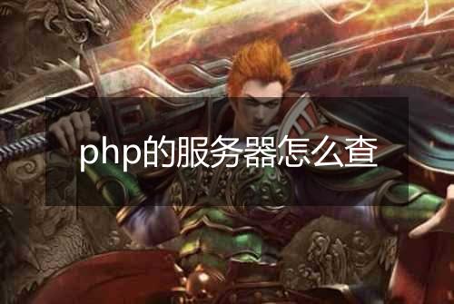 php的服务器怎么查