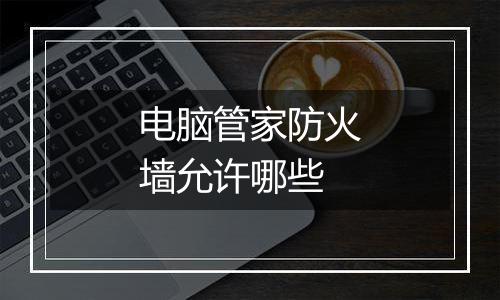 电脑管家防火墙允许哪些